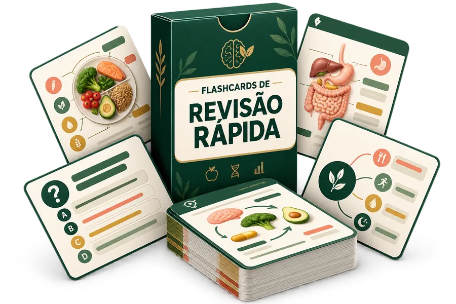 Mockup do bônus Flashcards de Revisão Rápida
